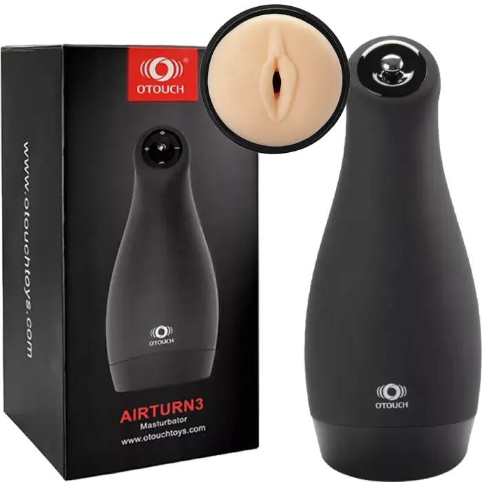 OTouch Male Sex Toys Otouch Airturn 3 Suction Masturbator Vibrating Pocket Pussy Male Sucker Sex Toy