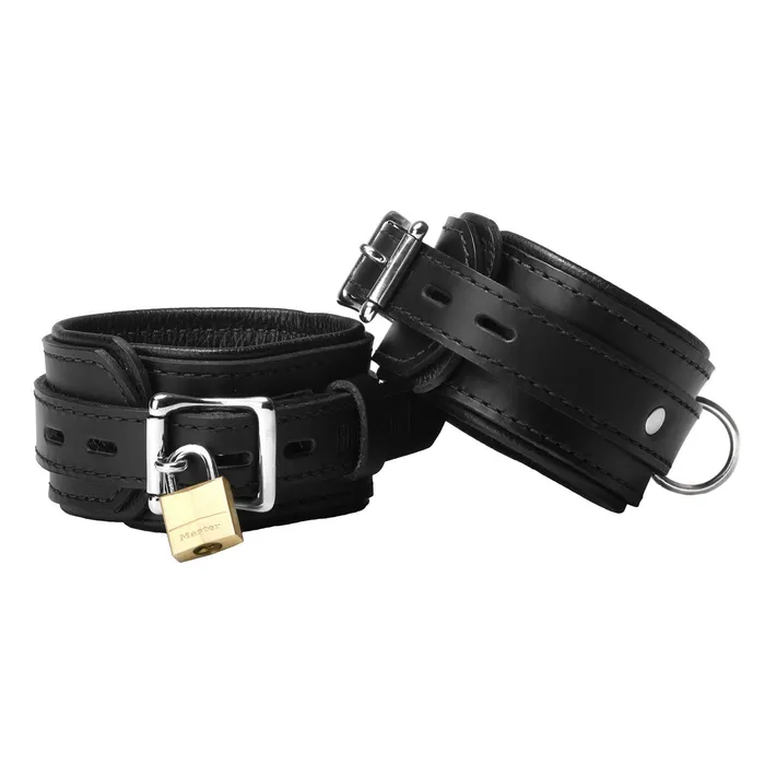 Premium Leather Wrist Cuffs Strict Leather Restraints