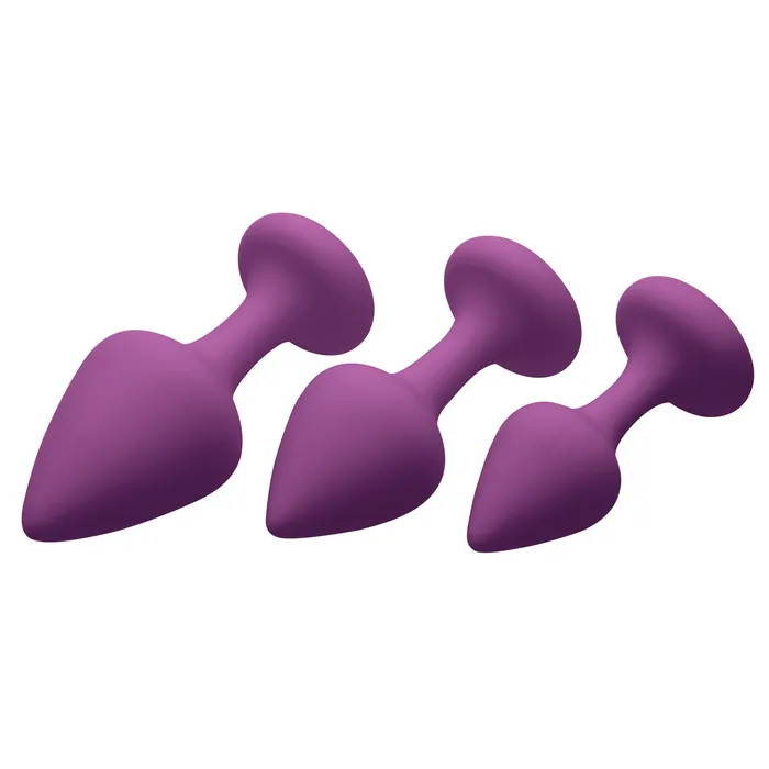 Purple Pleasures 3 Piece Silicone Anal Plugs Frisky Anal