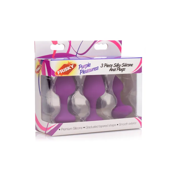 Purple Pleasures 3 Piece Silicone Anal Plugs | Frisky Anal