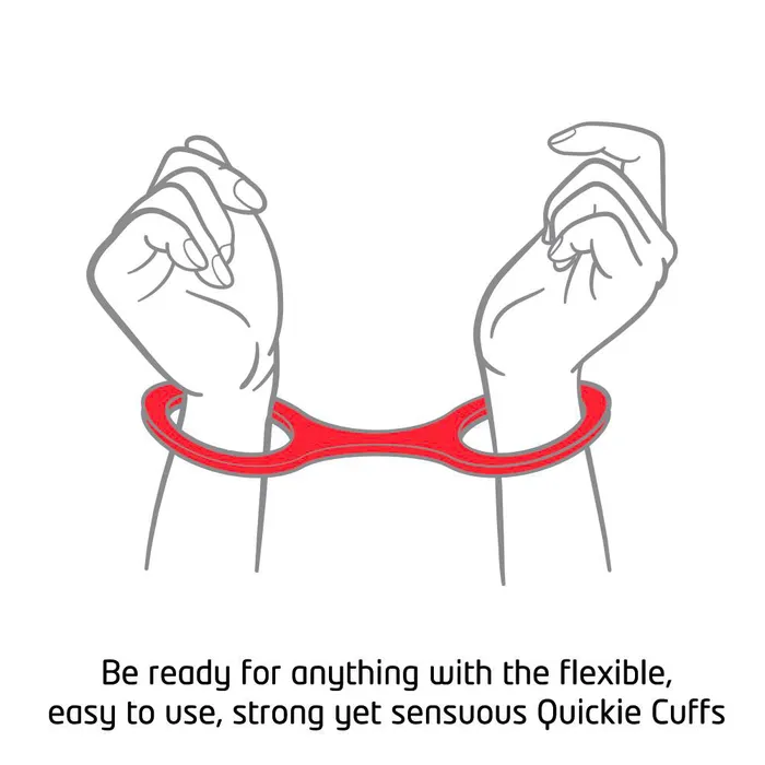 Quickie Cuffs Large Red Ankle Or Wrist Cuffs | Creative Conceptions Restraints