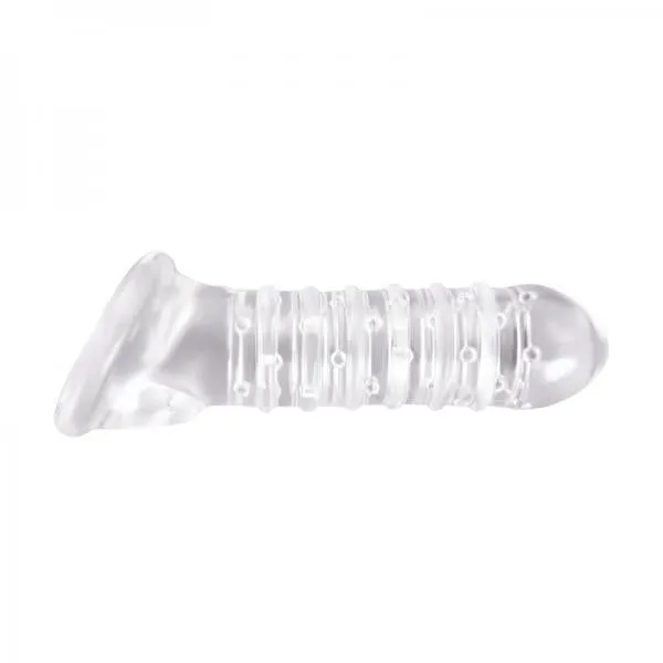 Renegade Renegade Ribbed Extension Sleeve in Clear Male Sex Toys