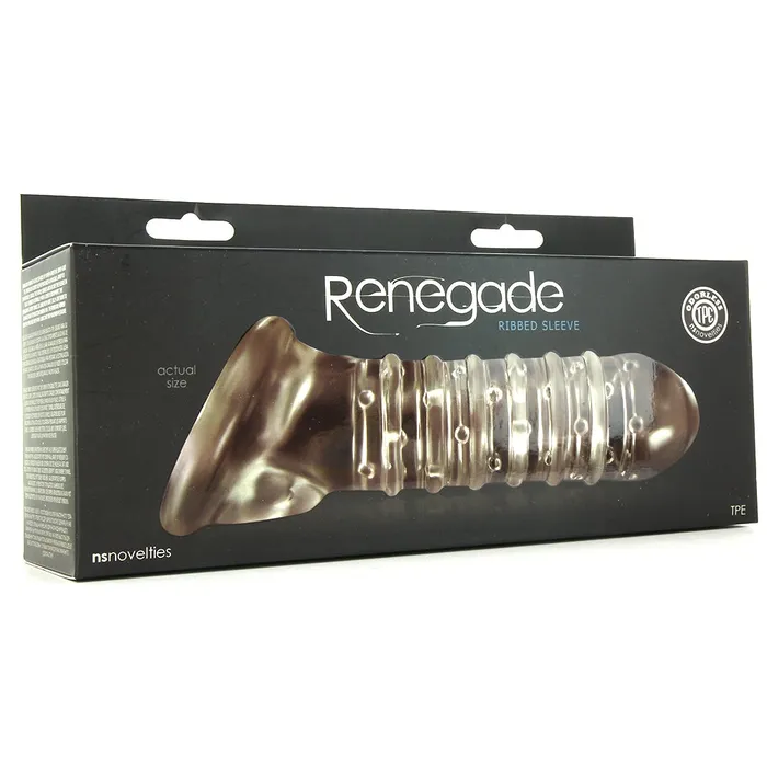 Renegade Renegade Ribbed Extension Sleeve in Clear | Male Sex Toys