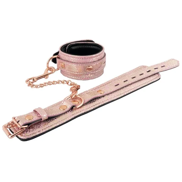 Restraints Spartacus PinkSnake Leather Wrist Cuffs