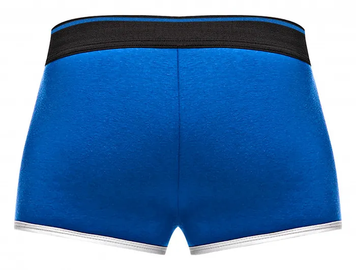 Retro Sport Panel Short Large Blue Black Male Power Anal