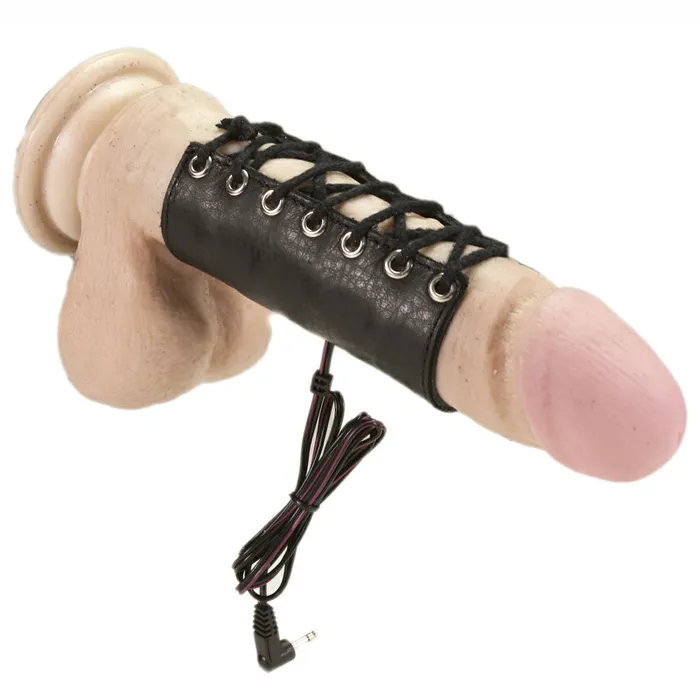 Rimba Male Sex Toys Rimba Electro Stimulation Leather Cock Sleeve