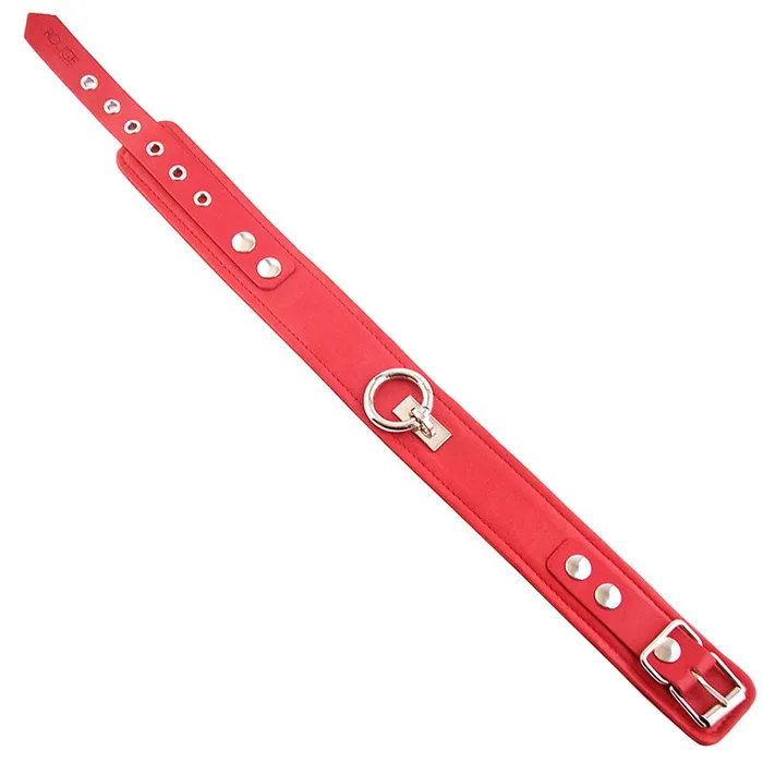 Rouge Garments Restraints Rouge Garments Plain Red Leather Collar