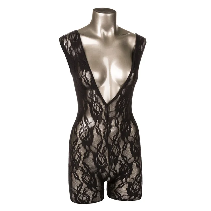 Scandal Lace Body Suit One Size Black CalExotics Teddies And Bodies