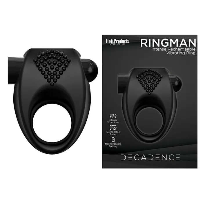 Sex Supply Shop Male Sex Toys Decadence RingMan Vibrating Cock Ring Intense Pleasure with 7 Vibration Modes