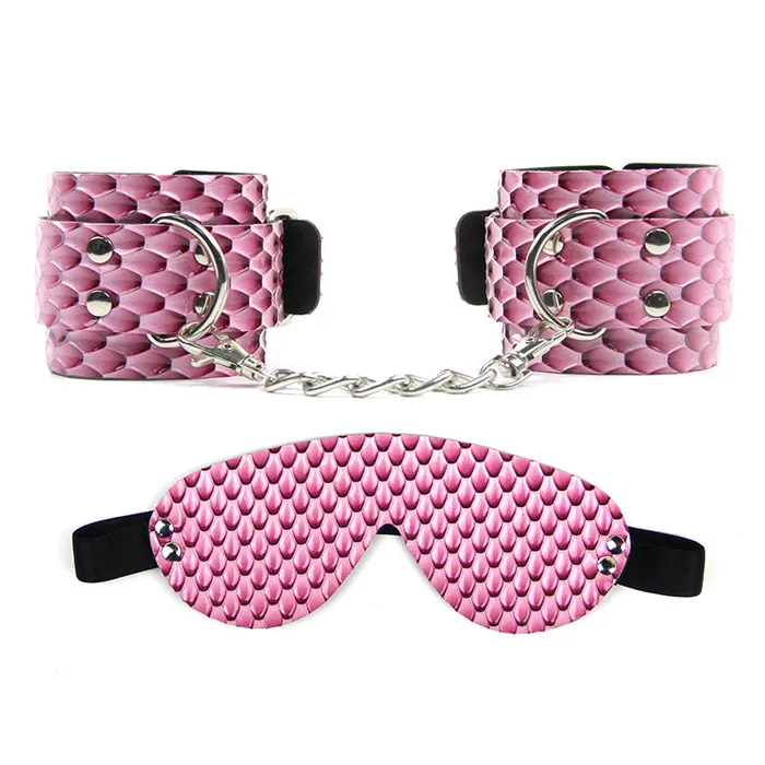 sexense Couples 3D Surface SM Handcuffs Eyemask Flirting Bondage Kit Cosplay for Couple