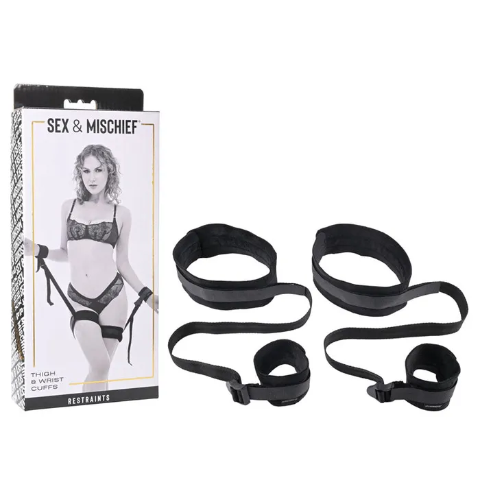 Sportsheets Couples Sex Mischief Thigh Wrist Cuffs