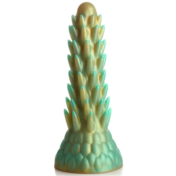 Stegosaurus Spiky Reptile Silicone Dildo Green XR Brands Dildos