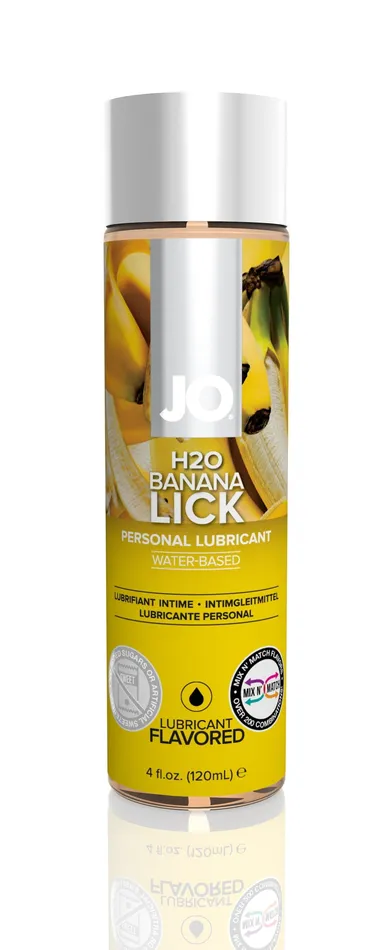 System Jo Sexual Health & Wellbeing | System JO H2O Flavored Banana Lick Personal Lubricant Oral Sex Lube 120ml