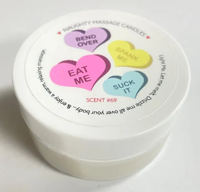 Vday Candy Heart Massage Candle Madagascar Vanilla 17 Oz Kama Sutra Dildos