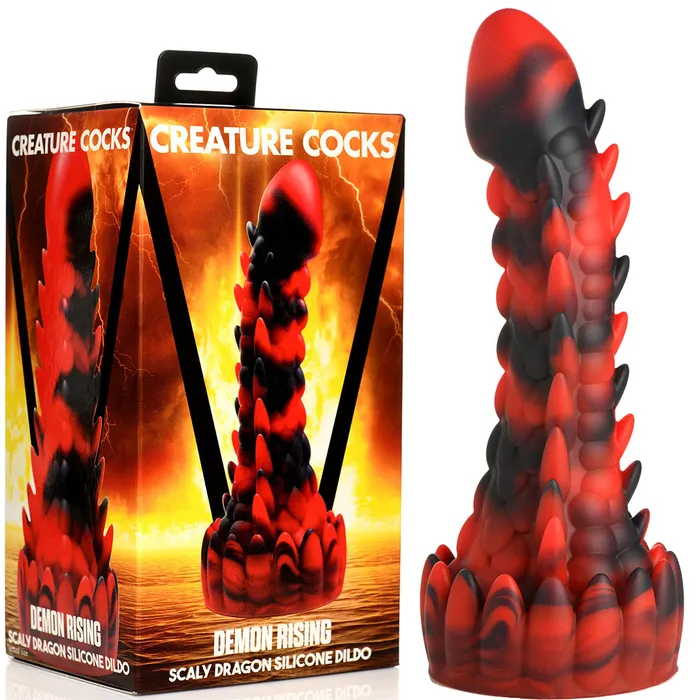 Xr Brands Creature Cocks Demon Rising Scaly Dragon Silicone Dildo Suction Cup Sex Toy Dildos