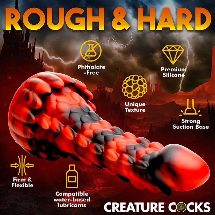 Xr Brands Creature Cocks Demon Rising Scaly Dragon Silicone Dildo Suction Cup Sex Toy | Dildos