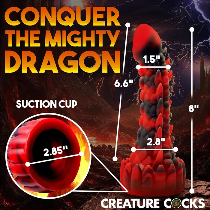 Xr Brands Creature Cocks Demon Rising Scaly Dragon Silicone Dildo Suction Cup Sex Toy | Dildos