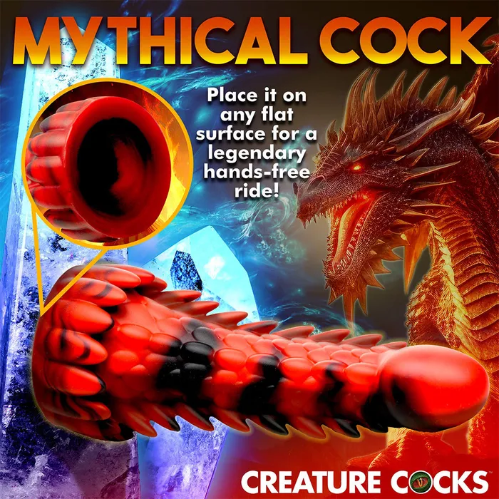 Xr Brands Creature Cocks Demon Rising Scaly Dragon Silicone Dildo Suction Cup Sex Toy | Dildos