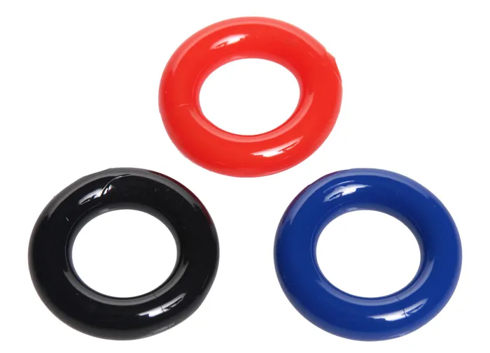 XR Brands Trinity Vibes Male Sex Toys Stretchy Cock Ring 3 Pack