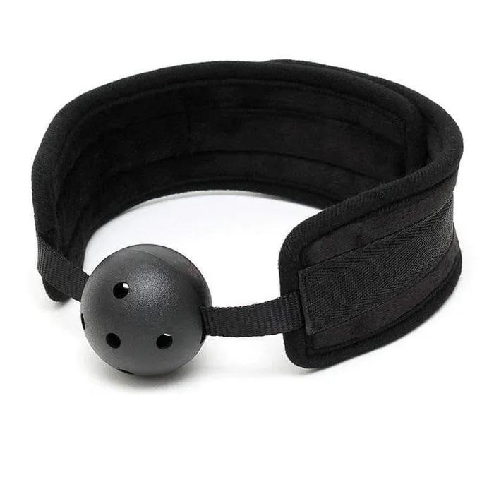 Black Padded Mouth Gag With Breathable Ball Rimba Male Sex Toys