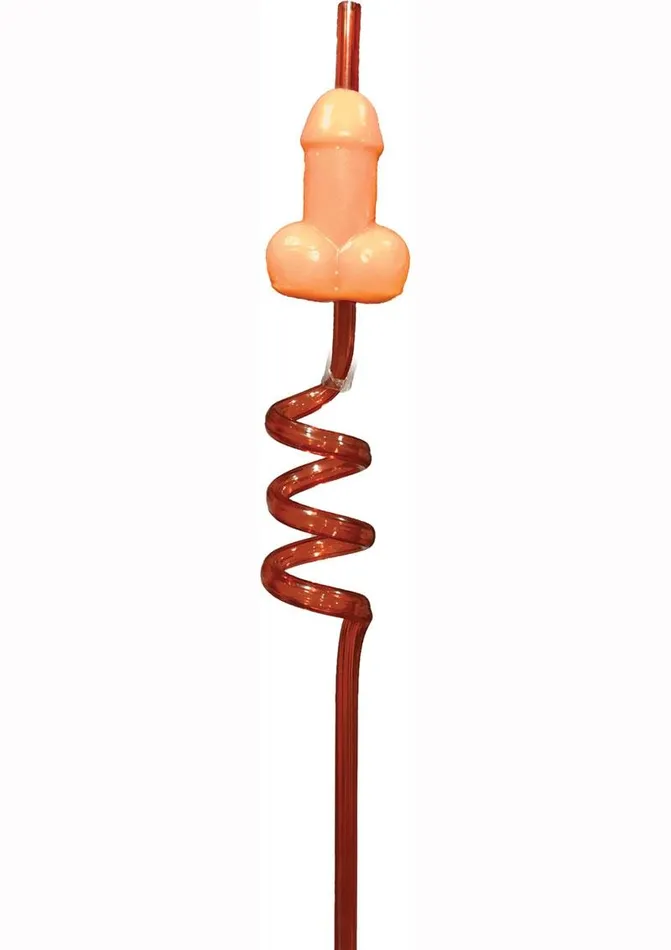 Candy Pecker Straw Strawberry Flavored Lollipop Bachelorette Dildos