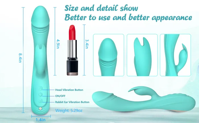 Dildo Vibrator 3in1 Sex Toys for Women,7*7 Vibrators Mode CKSOHOT 8.4'' Silicone Dildos, IPX7 Waterproof Sex Toy, Magnetic Charge Adult Sex Toys & Games Sex Toys for Couples Men Adult Toys | CKSOHOT Couples