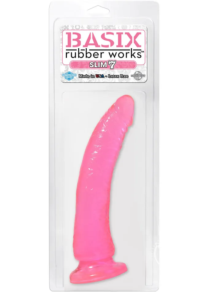 Dildos | Basix Slim 7 Dong Pink - Pipedream Products,inc.