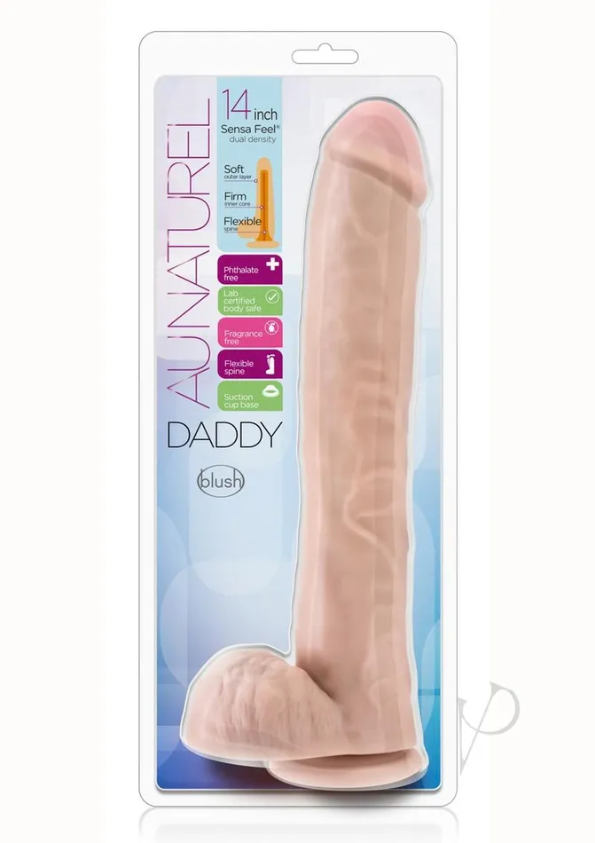 Dildos Blush Novelties Au Naturel Daddy Dual Dense 14 Vanilla