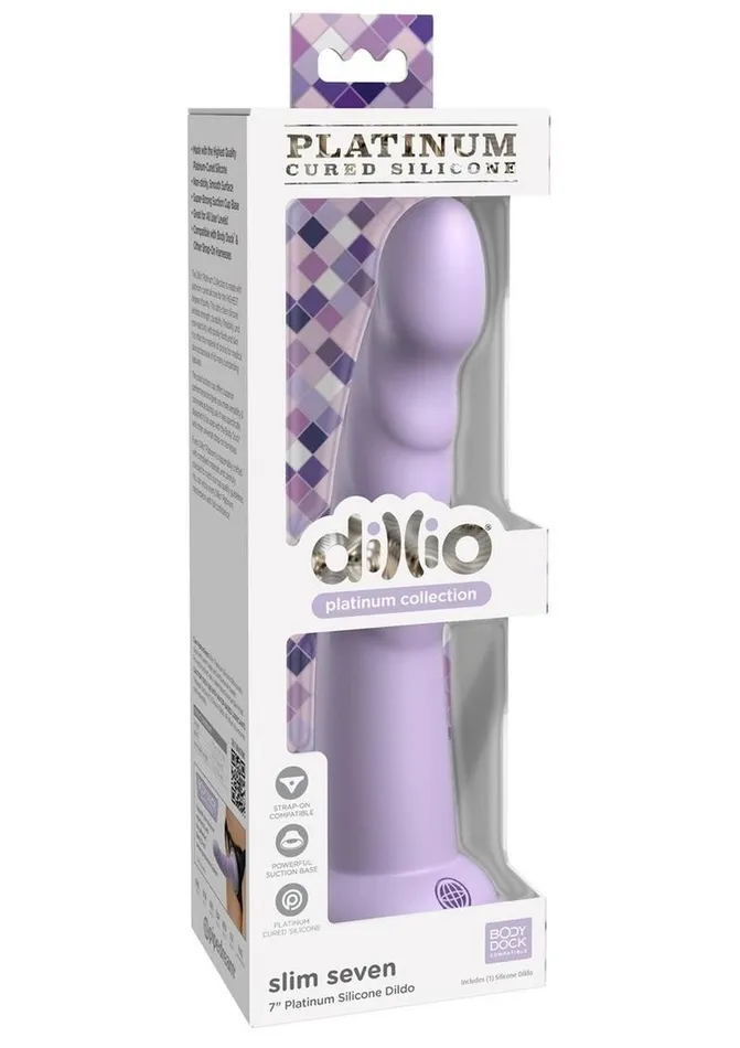 Dildos | Dillio Dillio Platinum Slim Seven Silicone Dildo