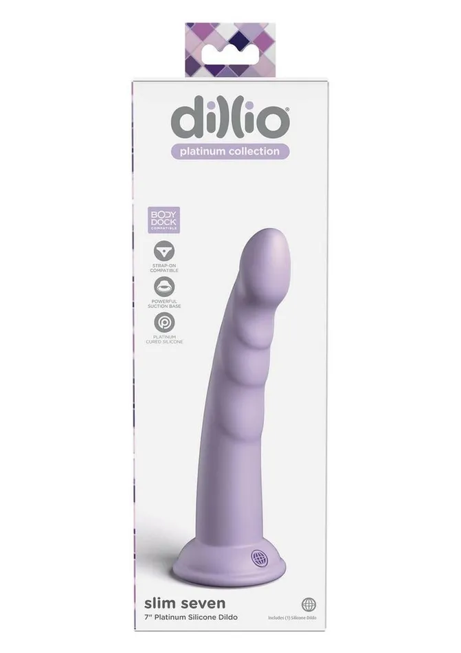 Dildos | Dillio Dillio Platinum Slim Seven Silicone Dildo