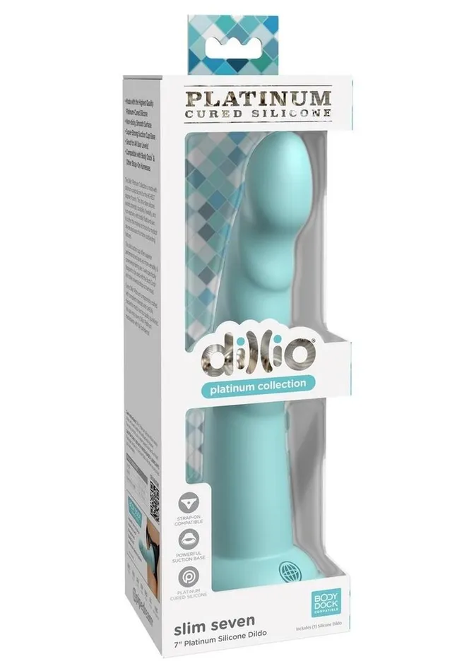 Dildos | Dillio Dillio Platinum Slim Seven Silicone Dildo