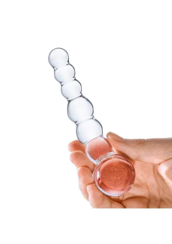 Dildos | Glas Curved Beaded Glass Dildo - Glas