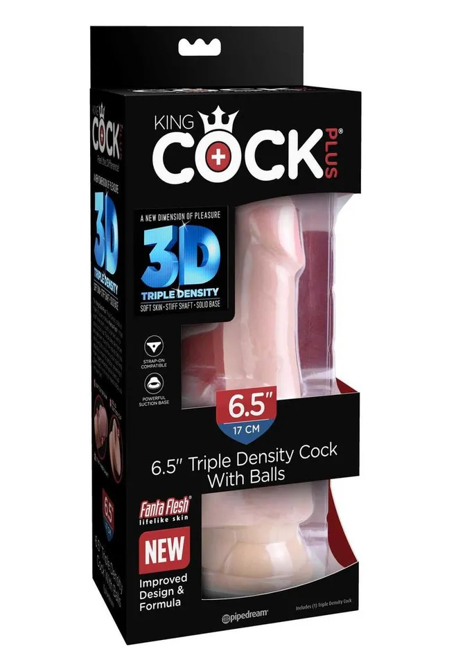 Dildos | King Cock King Cock Plus Triple Density Dildo with Balls