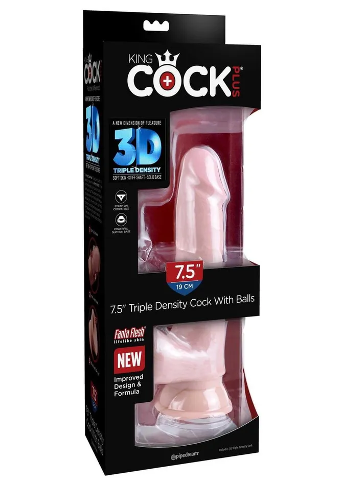 Dildos | King Cock King Cock Plus Triple Density Dildo with Balls