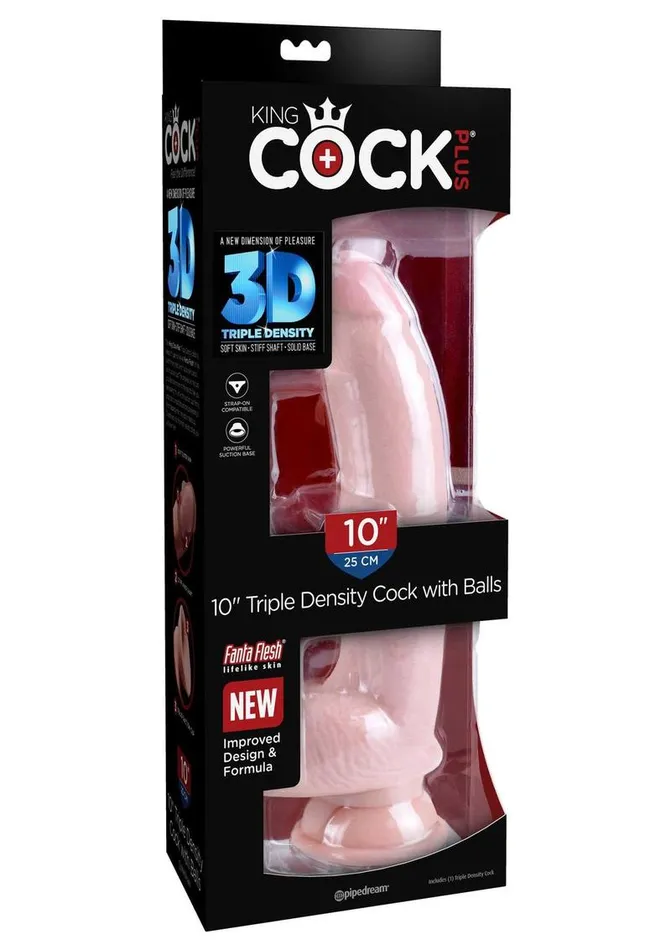 Dildos | King Cock King Cock Plus Triple Density Dildo with Balls