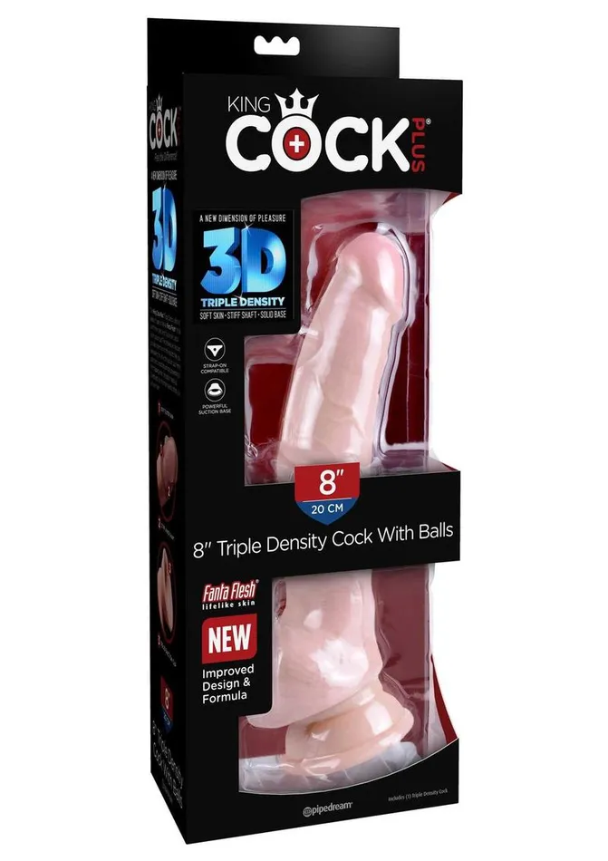 Dildos | King Cock King Cock Plus Triple Density Dildo with Balls