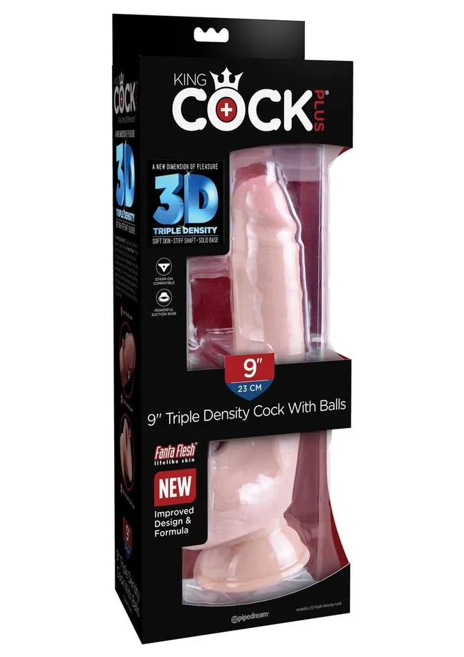 Dildos | King Cock King Cock Plus Triple Density Dildo with Balls