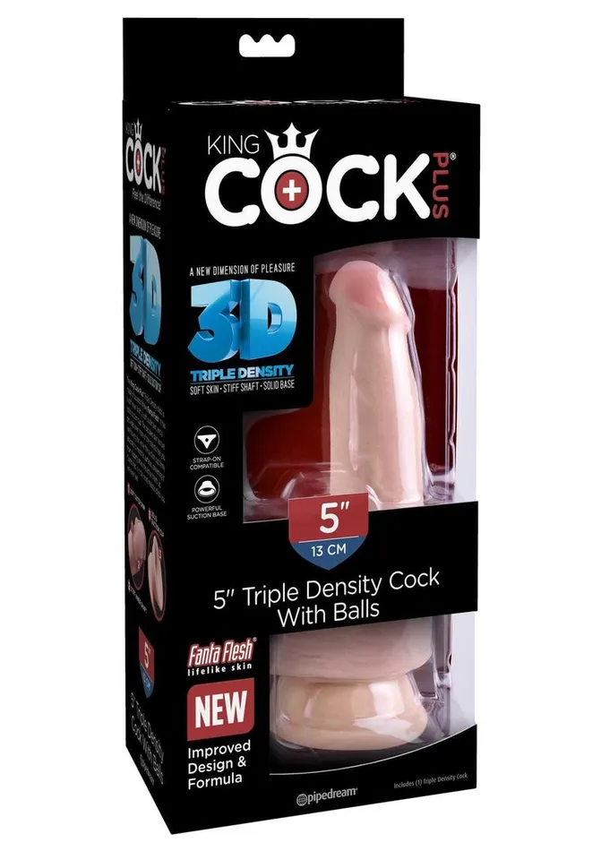 Dildos | King Cock King Cock Plus Triple Density Dildo with Balls