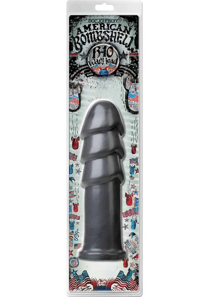 Doc Johnson Dildos American Bombshell B10 Warhead 10 Dark Grey