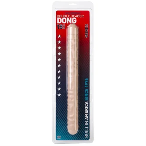 Doc Johnson Dildos Double Header 18 Veined White