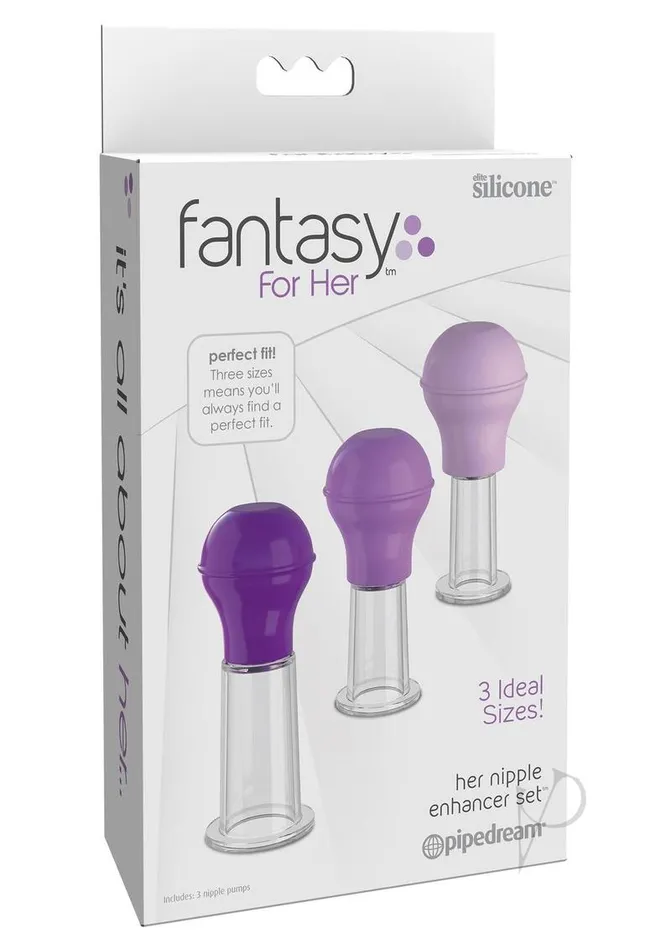 Fantasy For Her Nipple Enhancer Set 3 Size Kit Silicone | Fantasy For Her Couples