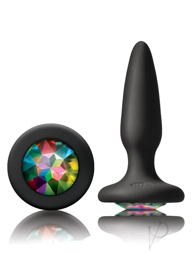 Glams Anal Glams Mini Silicone Butt Plug Rainbow Gem