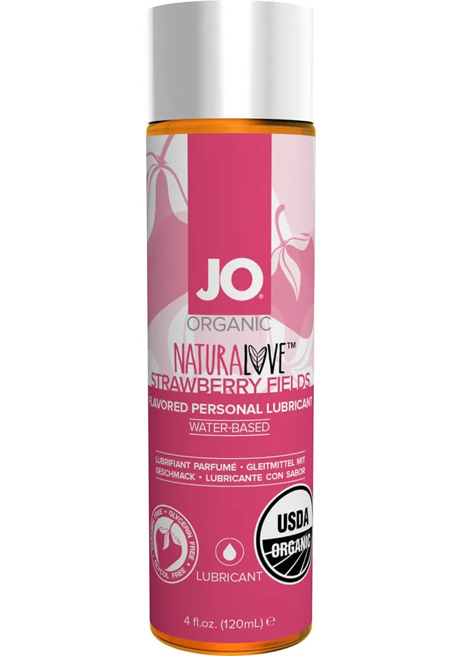 JO Naturalove Flavored Personal Water Based Lubricant Strawberry Fields System JO Lubricants