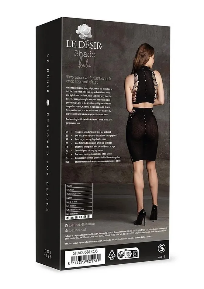 Le Desir Male Sex Toys | Le Desir Shade Kala Xxxvii Two Piece with Turtleneck, Crop Top and Skirt