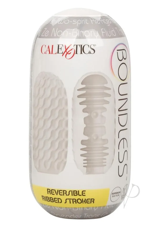 Male Sex Toys Boundless Reversible Ribbed Stroker California Exotic Novelties Llc