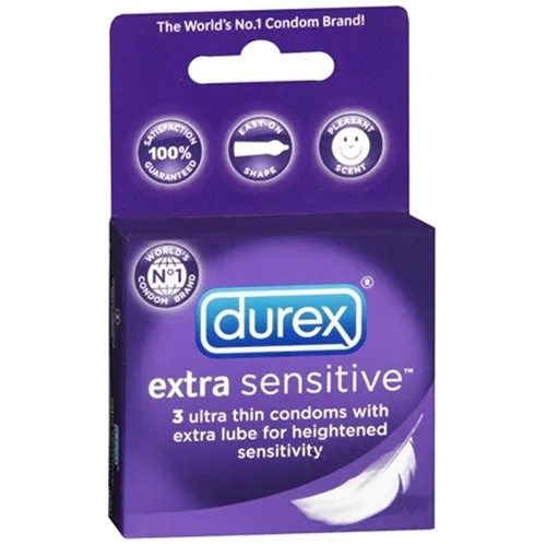 Male Sex Toys Paradise Marketing Durex Extra Sensitive 3 Pack