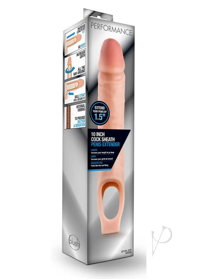 Male Sex Toys Perform Cock Sheath Penis Ext 10 Vanilla Blush Novelties