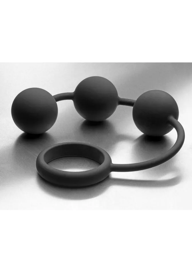 Male Sex Toys | TOM OF FINLAND Tom Of Finland Silicone Cock Ring with 3 Weighted Balls