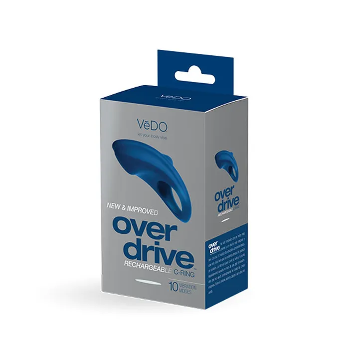 Male Sex Toys VeDO Over Drive Plus Rechargeable Cock Ring Blue