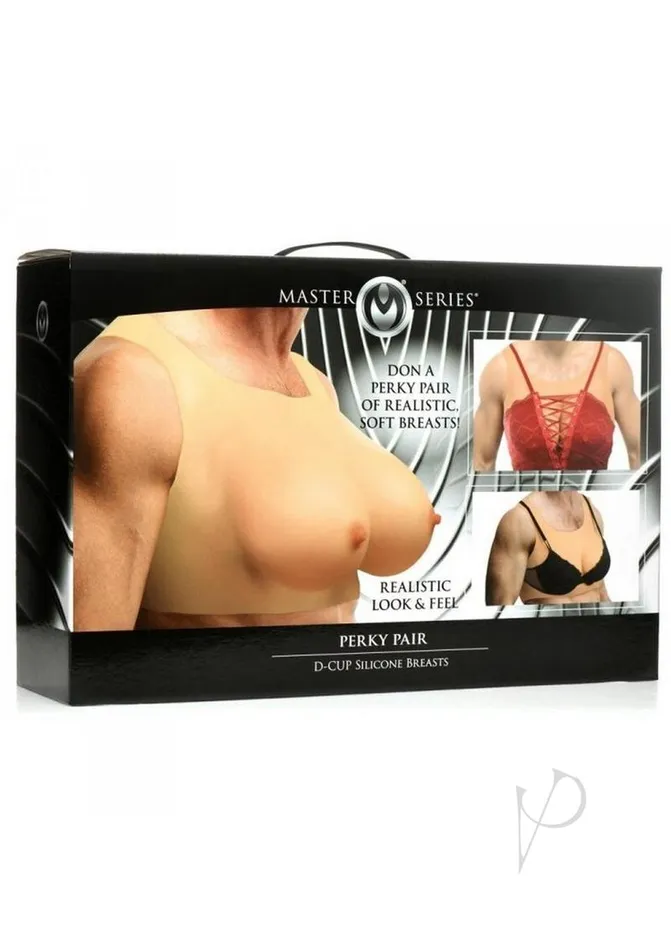 Master Series Master Series Perky Pair D-Cup Silicone Breast | Male Sex Toys